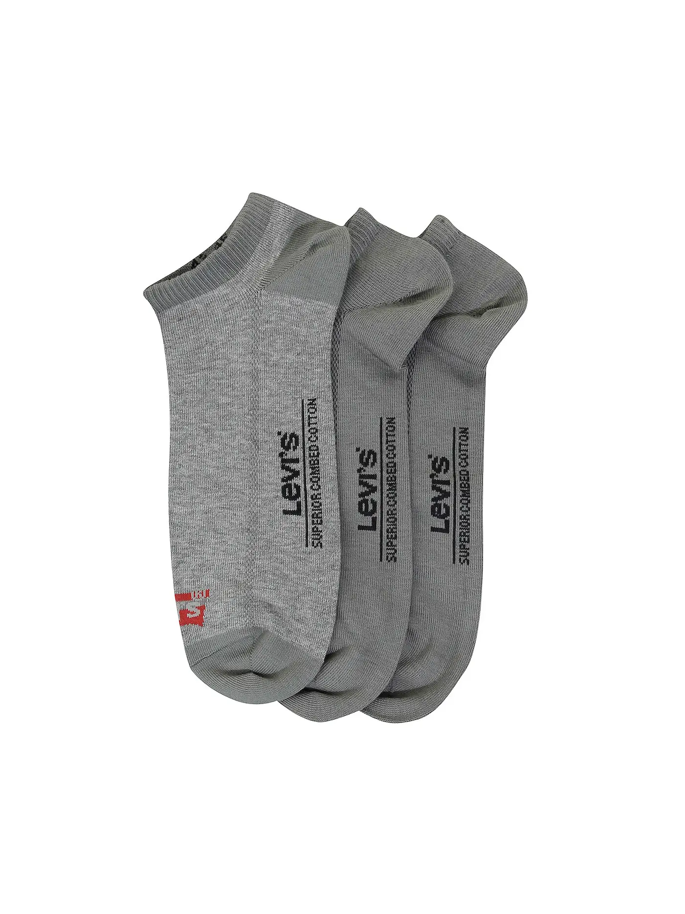 LEVI'S® | Socken 3-er Pkg "Batwing" jet black | hellgrau